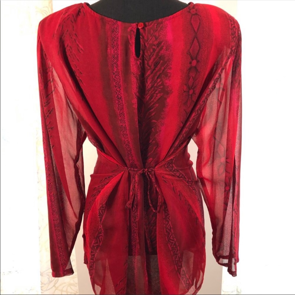 Serena OverCoat With Scarf in Red
